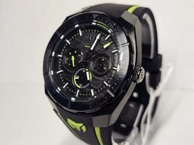 TechnoMarine Cruise Men's Quartz VH63 Watch 43mm Black/Black Green TM-125024 NIB - Thumbnail 2
