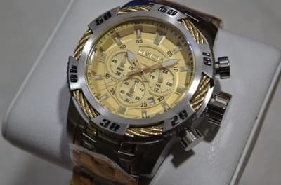 NEW 50mm INVICTA SPEEDWAY CHRONOGRAPH SILVER AND GOLD 49119 WATCH MSRP $395 🔥🔥 - Thumbnail 4