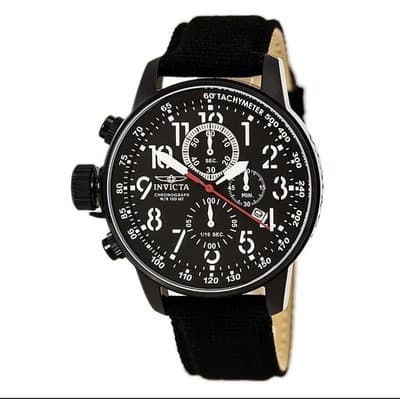 Invicta Men's Watch I-Force Japanese Quartz Chronograph Black Dial Strap 1517 - Thumbnail 2