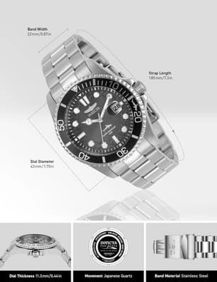 Model: 30806 Invicta Men'S Pro Diver 43Mm Stainless Steel Quartz Watch, Silver - Thumbnail 3