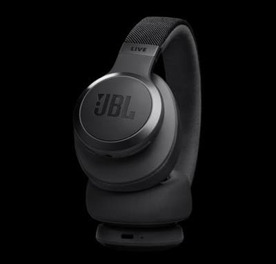 JBL LIVE 770NC Wireless Adaptive Noise Cancelling Over-The-Ear Headphones, Black - Thumbnail 7