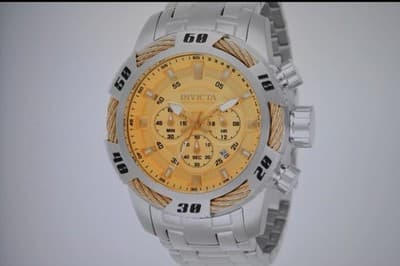 NEW 50mm INVICTA SPEEDWAY CHRONOGRAPH SILVER AND GOLD 49119 WATCH MSRP $395 🔥🔥 - Thumbnail 9