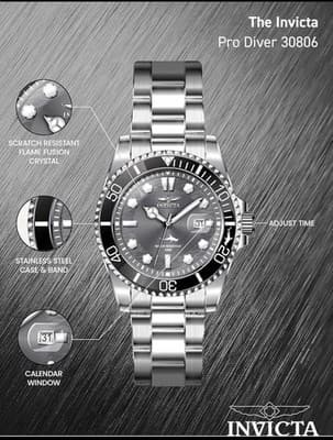 Model: 30806 Invicta Men'S Pro Diver 43Mm Stainless Steel Quartz Watch, Silver - Thumbnail 4
