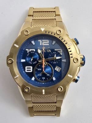 Invicta Speedway 19532 Men’s Chronograph Swiss Quartz 51.5mm Blue Gold - Image 1