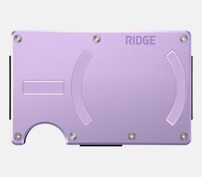 The Ridge Slim RFID Blocking Wallet Aluminum Cash Strap Lavender SEALED NEW! - Image 1