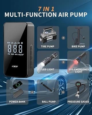 DIGITAL Tire Inflator Portable Air Compressor For Cars/Bikes BLACKFRIDAY SPECIAL - Thumbnail 3