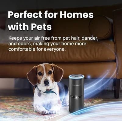 LabCharge Compact Air Purifier - Covers 250 Sq Ft - Ideal for Bedroom or Dorm... - Thumbnail 4