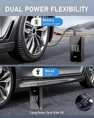 DIGITAL Tire Inflator Portable Air Compressor For Cars/Bikes BLACKFRIDAY SPECIAL - Thumbnail 6