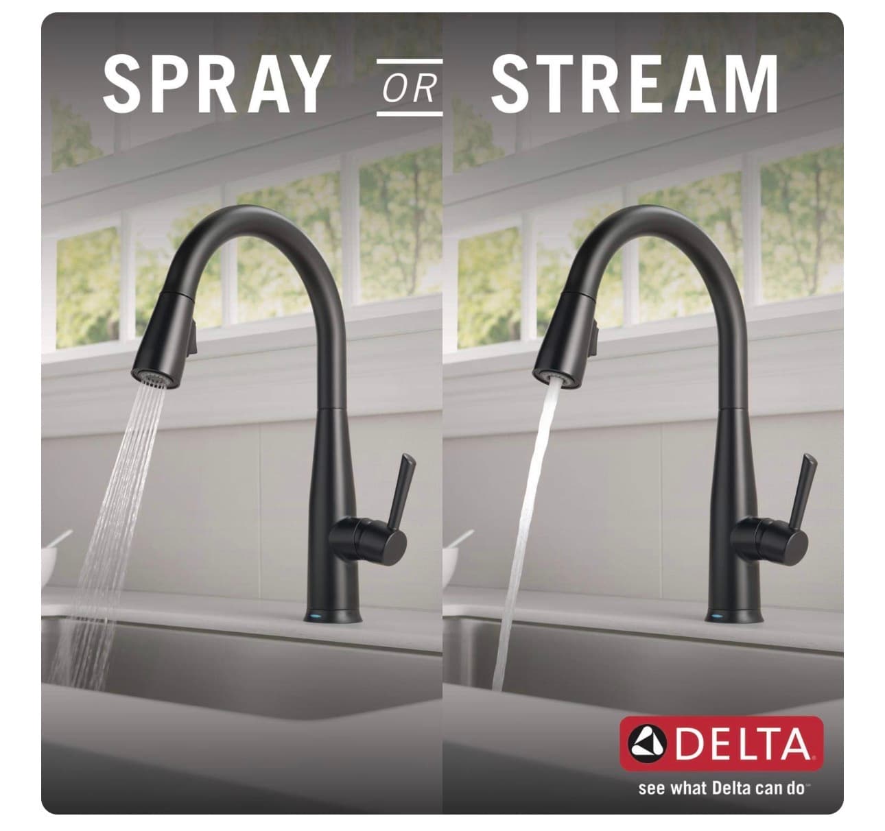 New Delta Matte Black Pull-Down Kitchen Faucet - Thumbnail 9