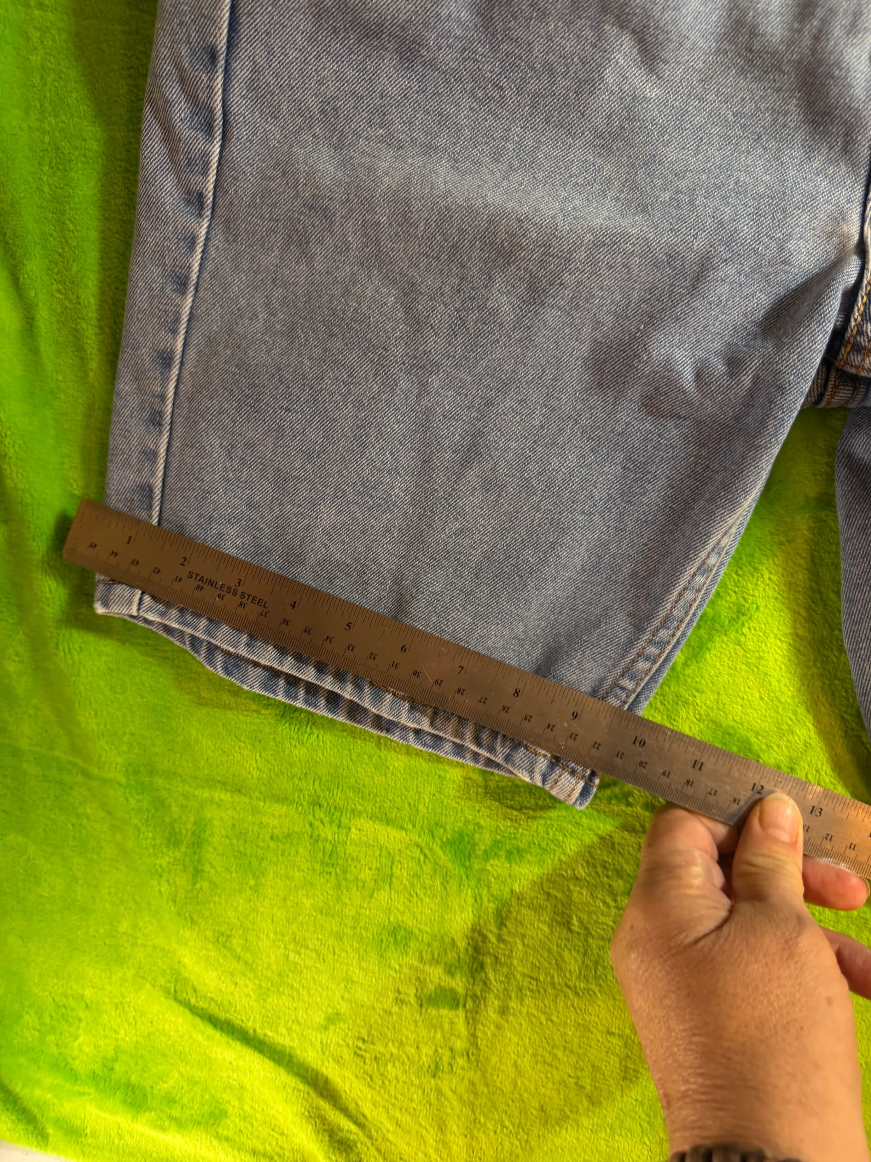 Vintage Y2K Levi's 505 Jorts Mens W32 Light Wash Denim Jean Shorts Regular Fit - Thumbnail 8