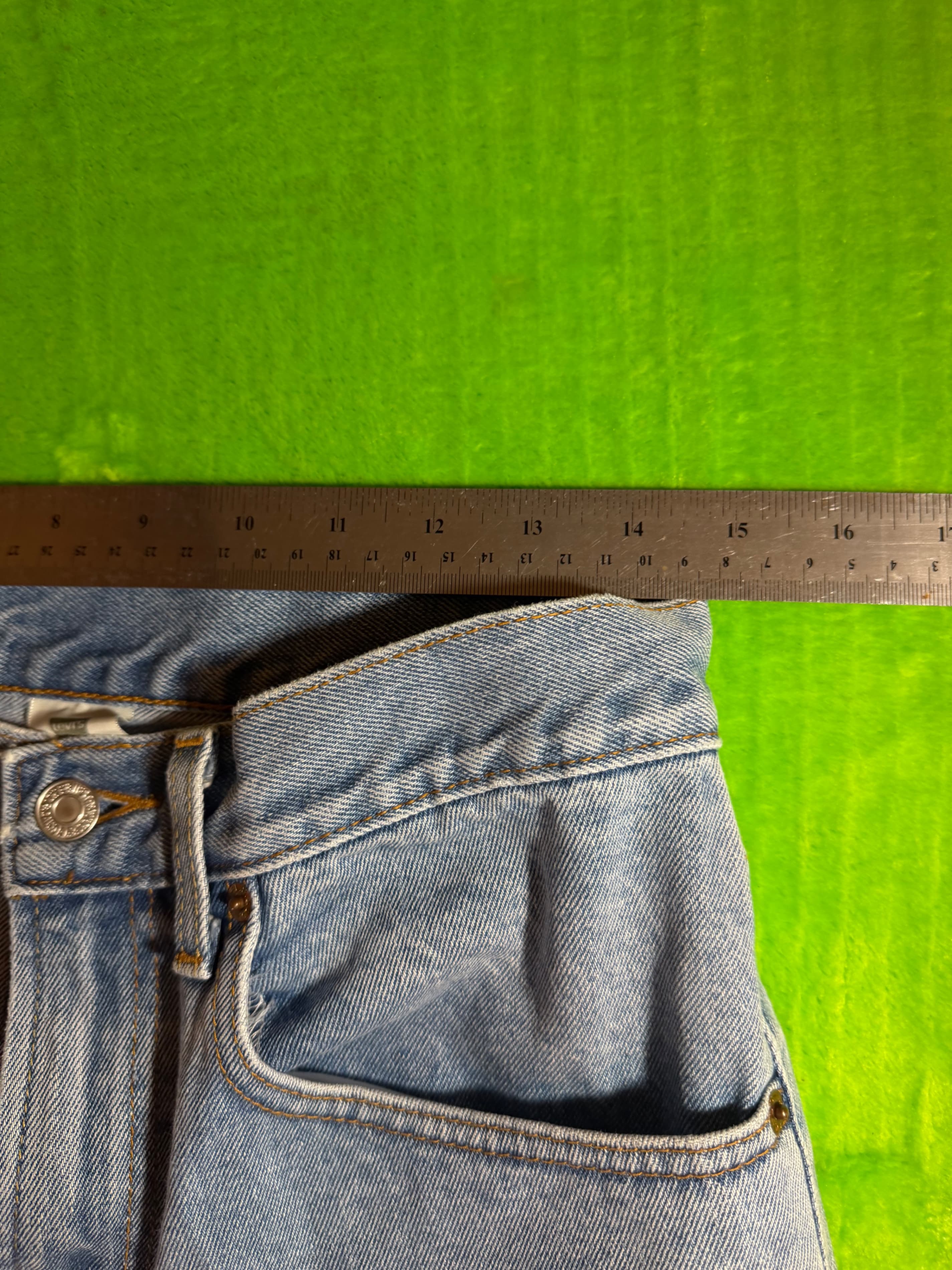 Vintage Y2K Levi's 505 Jorts Mens W32 Light Wash Denim Jean Shorts Regular Fit - Thumbnail 5