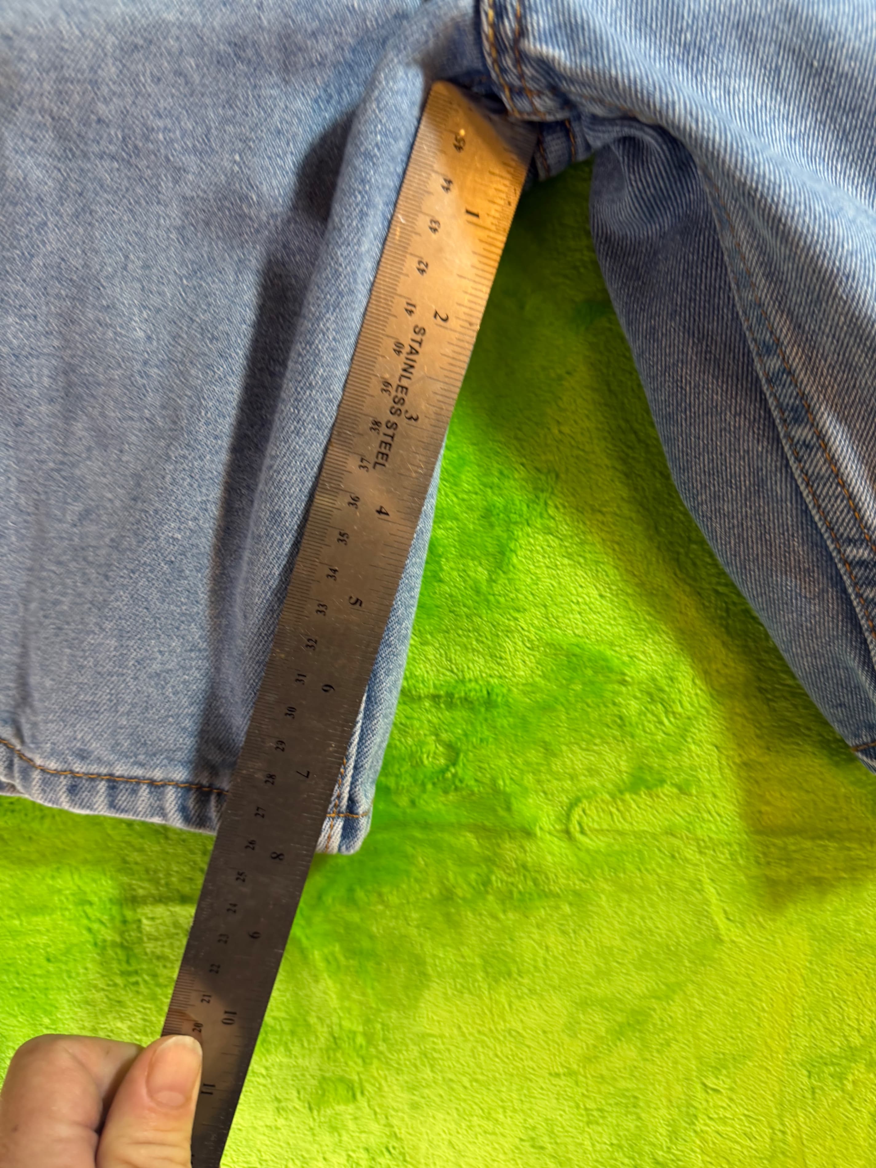 Vintage Y2K Levi's 505 Jorts Mens W32 Light Wash Denim Jean Shorts Regular Fit - Thumbnail 7
