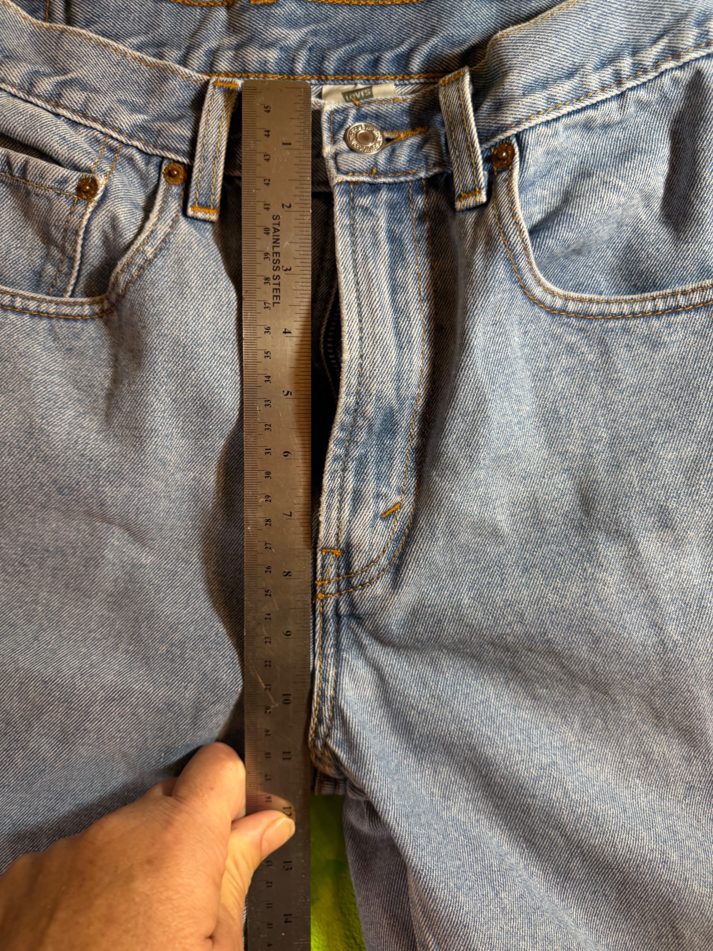 Vintage Y2K Levi's 505 Jorts Mens W32 Light Wash Denim Jean Shorts Regular Fit - Thumbnail 6