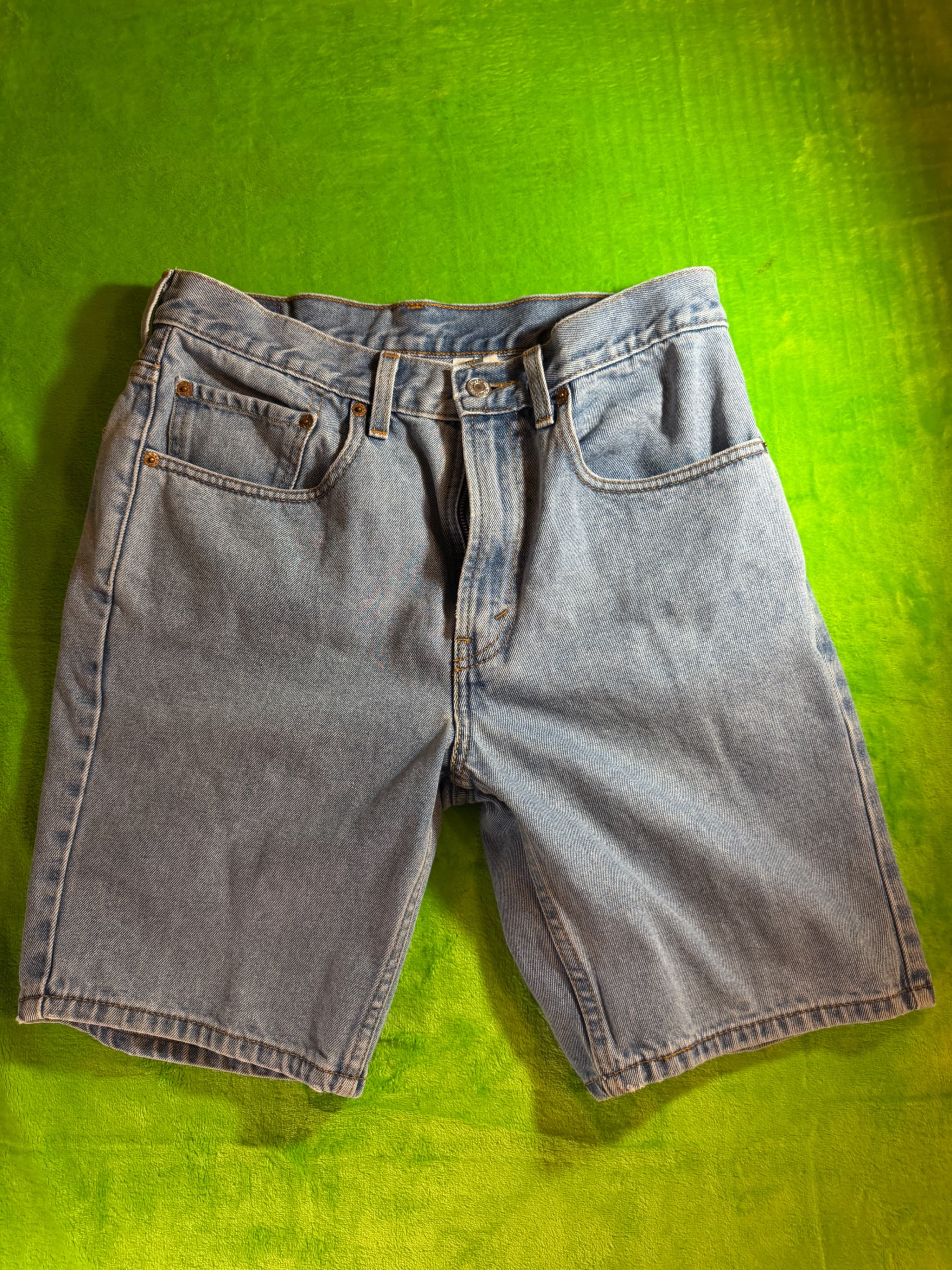 Vintage Y2K Levi's 505 Jorts Mens W32 Light Wash Denim Jean Shorts Regular Fit - Image 1