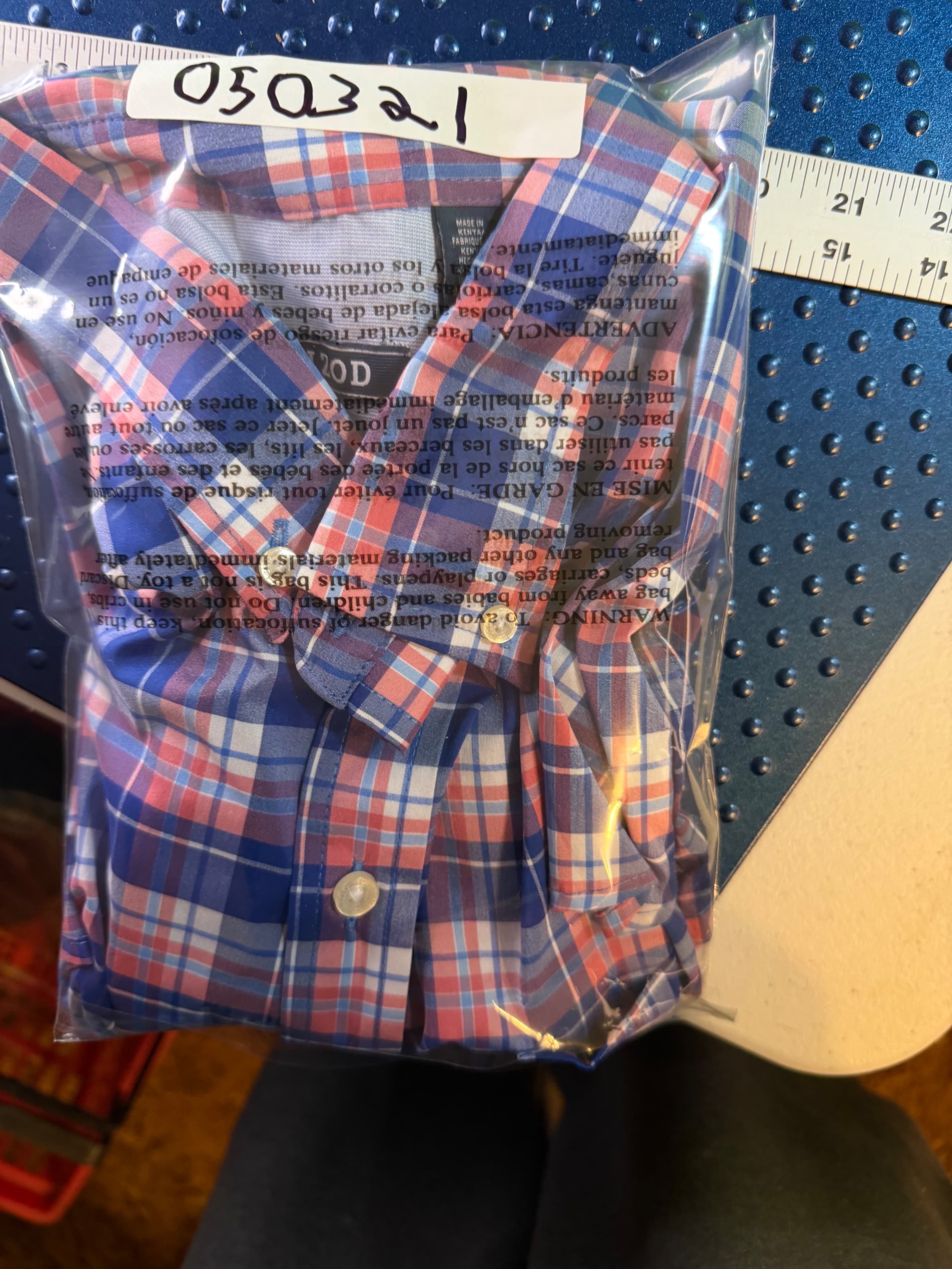 Izod Plaid Short Sleeve Button-Up Shirt Size M - Thumbnail 8