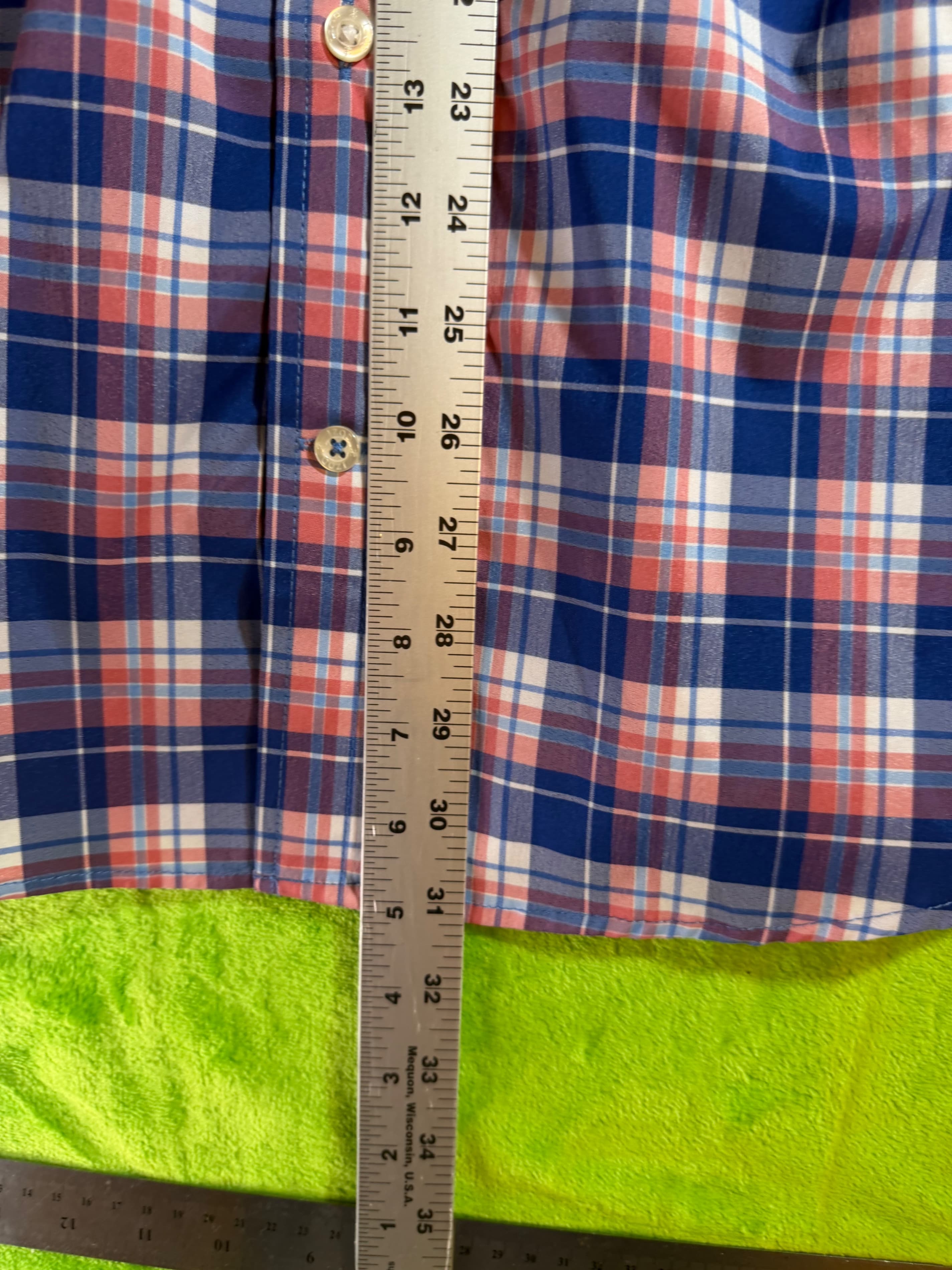 Izod Plaid Short Sleeve Button-Up Shirt Size M - Thumbnail 7