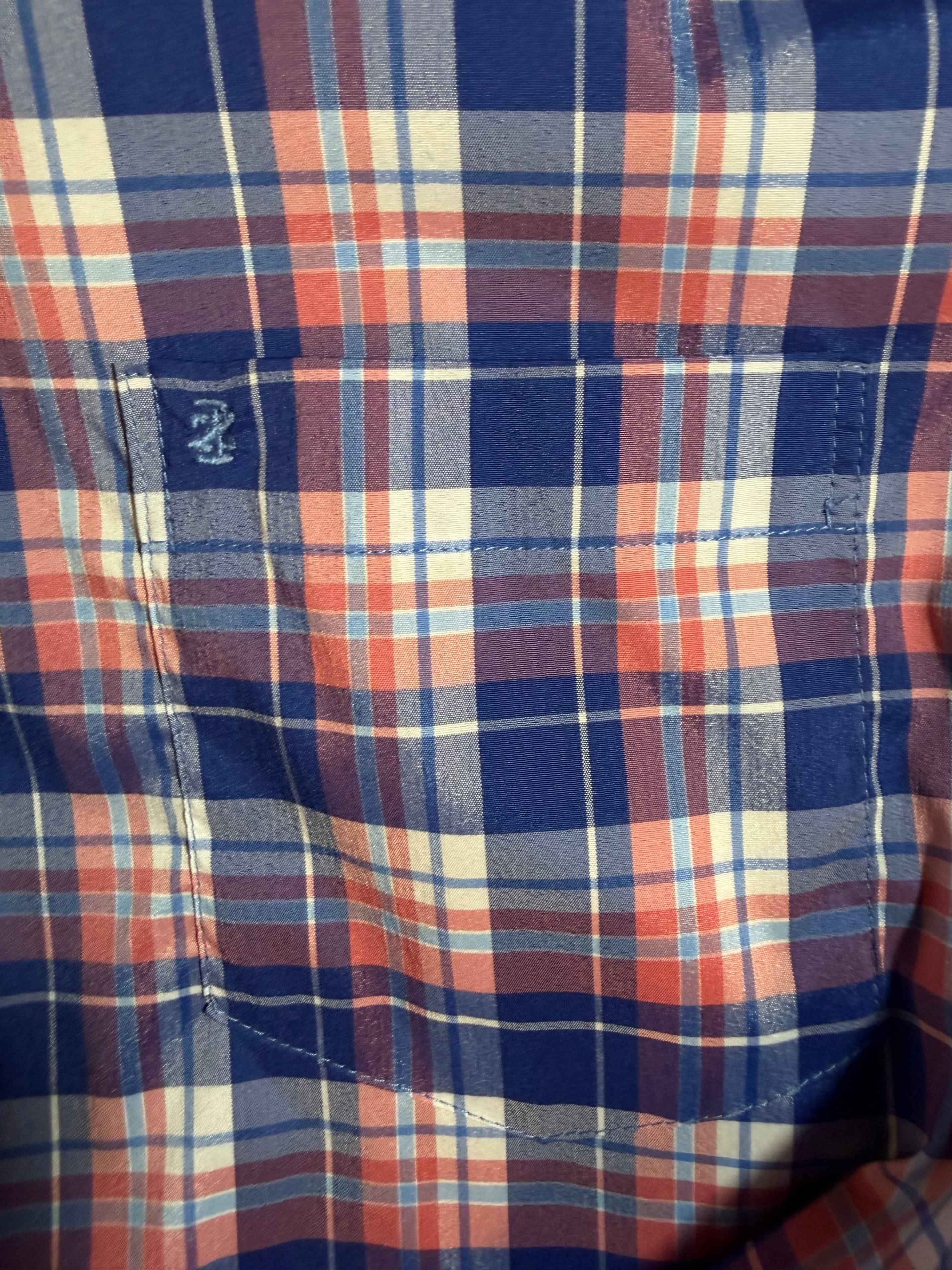 Izod Plaid Short Sleeve Button-Up Shirt Size M - Thumbnail 5