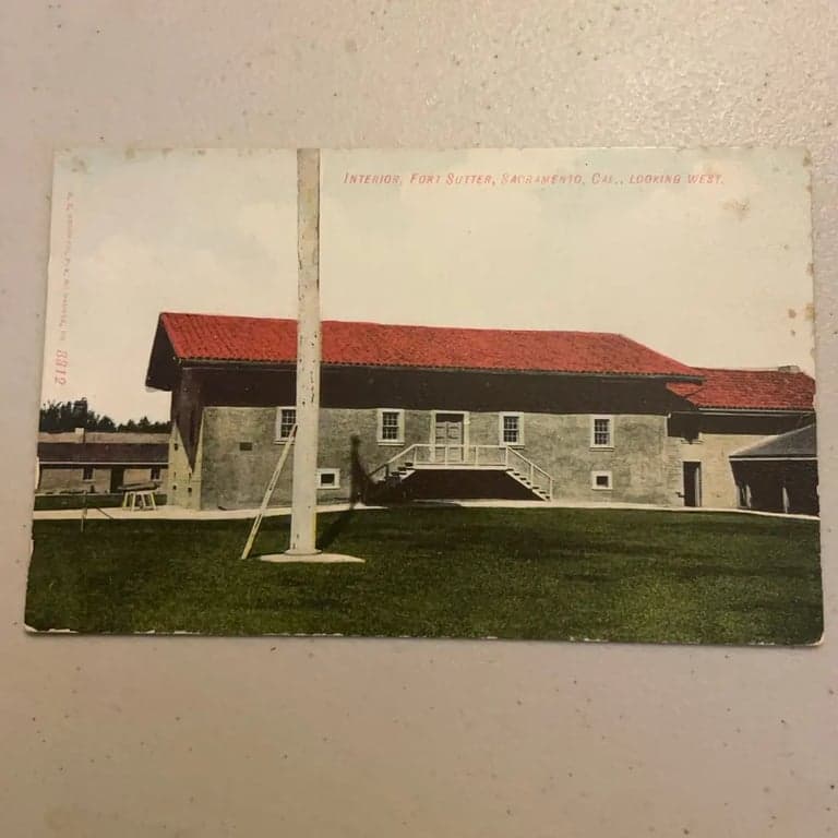 Sutter's Fort in Sacramento California Divided Back Vintage Post Card - Image 1