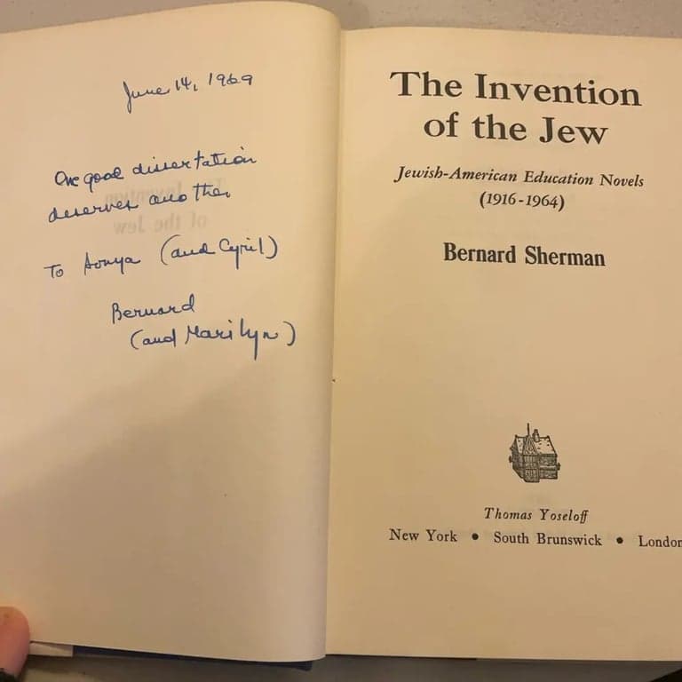 Autographed-The invention of the Jew;: Jewish-American education novels, 1916-19 - Thumbnail 2
