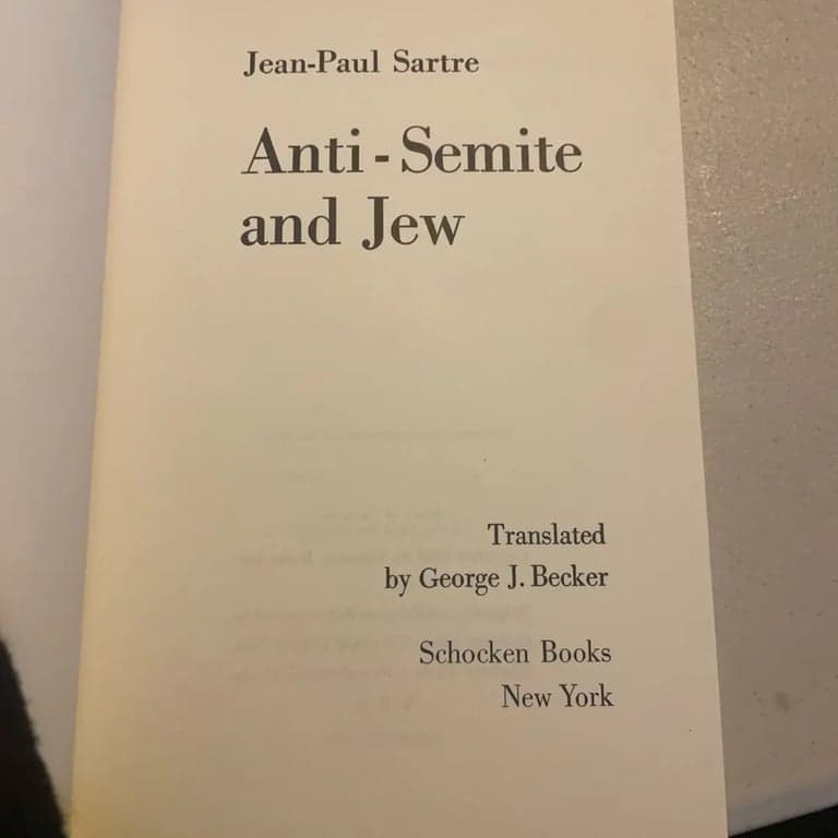 Anti-Semite and Jew: Sartre, Jean-Paul: 9780805230048: Amazon.com: Books - Thumbnail 3