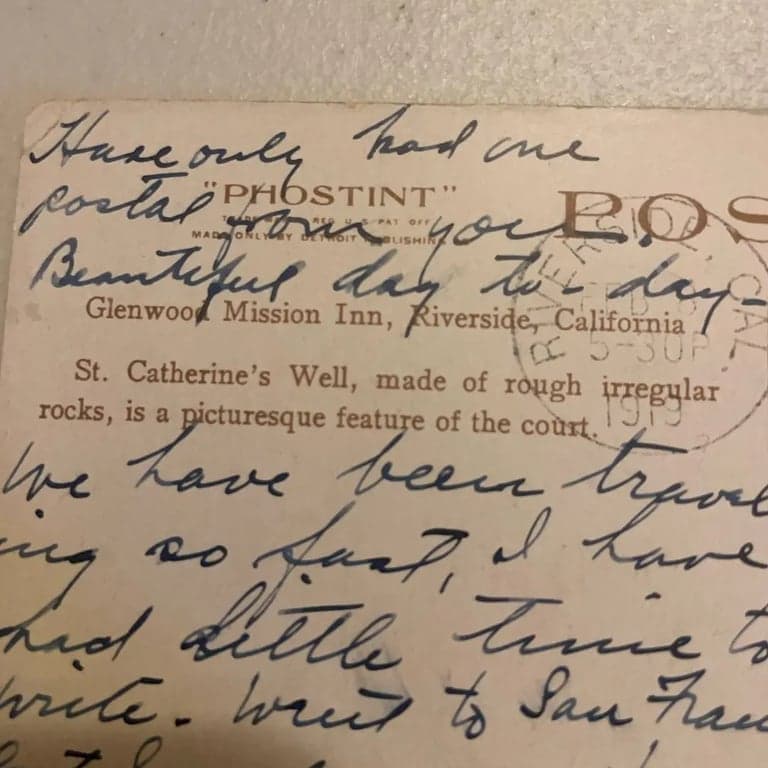1919 St. Catherine Well, Glenwood Mission Inn Riverside, CA Postcard - Thumbnail 6
