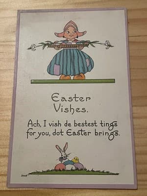Vintage Easter Postcard Embossed Divided Back Printed Germany 2005 Handwritten - Image 1