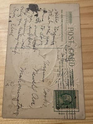Vintage Easter Postcard Embossed Divided Back Printed Germany 2005 Handwritten - Thumbnail 2