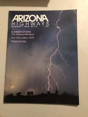 Arizona Highways Magazine August 1986 Summer Storm Arizona Monsoon Nature Desert - Image 1
