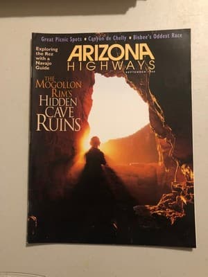 Arizona Highways Magazine September 1998 Mogollon Rim Hidden Cave Ruins Travel - Image 1