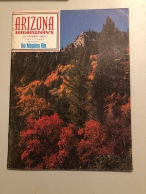 Arizona Highways Magazine October 1967 The Mogollon Rim Vintage Travel Issue - Image 1