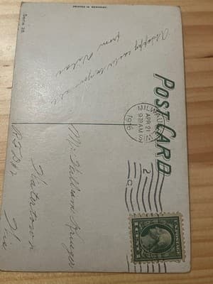 Easter Greetings Embossed Postcard 1916 Milwaukee Postmark Printed in Germany - Thumbnail 2