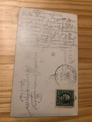 Vintage 1917 Postcard Couple Love Poem Wm R Spencer Divided Back Handwritten - Thumbnail 2