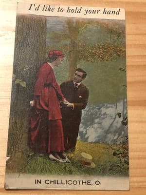 Vintage Postcard Id Like to Hold Your Hand Chillicothe OH Divided Back Mailed 1c - Image 1
