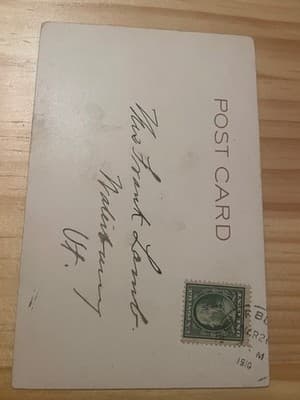 Vintage Easter Postcard Embossed Rooster Chicks Gold Gilt 1910 Postmarked - Thumbnail 2