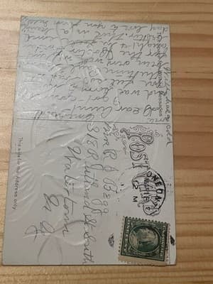 Vintage St Patricks Day Postcard Embossed Gold Foil Blarney Castle Green Irish - Thumbnail 2