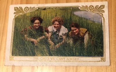 The Girls We Cant Forget Postcard 1911 Handwritten Postmarked Aug 30 Vintage - Image 1