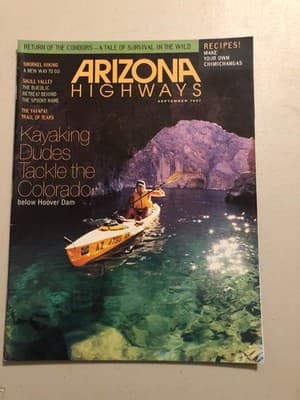 Arizona Highways Magazine Sept 1997 Kayaking Below Hoover Dam Travel Photos - Image 1