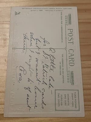 Gottschalk Postcard Erin Go Bragh St Patrick Embossed Green Unposted Vintage - Thumbnail 2