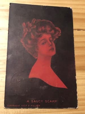 D Hillson A Saucy Scamp 1907 Vintage Postcard Postmarked 1909 Used Collectible - Image 1