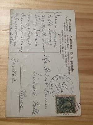 Vintage Easter Embossed Postcard Postmarked Apr 1908 Turners Falls MA Flowers - Thumbnail 2