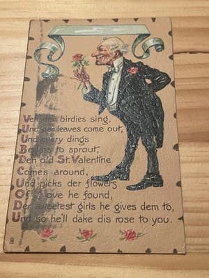 Vintage 1909 Valentine Postcard Addressed Minnie Voss Champaign IL Handwritten - Image 1