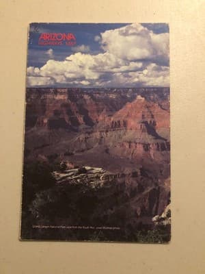 Arizona Highways Road Map Grand Canyon Folded Pocket Vintage Travel Map Guide - Thumbnail 2
