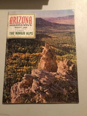 Arizona Highways Magazine August 1966 The Navajo Alps Vintage Travel Collectible - Image 1