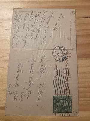 Vintage Easter Postcard Embossed Children Chicks 1912 Brooklyn Postmark - Thumbnail 2