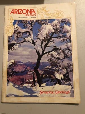 Arizona Highways Magazine December 1975 Seasons Greetings Vintage Cover - Image 1
