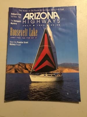 Arizona Highways Magazine July 1993 Roosevelt Lake Travel Scenic Collectible - Image 1