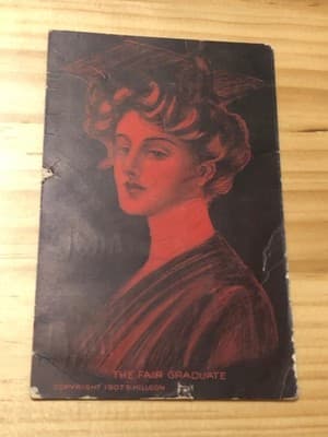 The Fair Graduate 1907 D Hillson Vintage Postcard Copyright 1907 Postmarked - Image 1