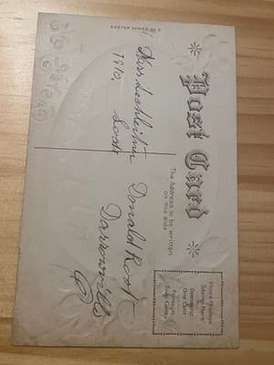 Vintage Easter Postcard Baby Chicks Eggs Snowdrops Embossed Easter Series No 3 - Thumbnail 2