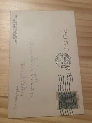 Vintage A Happy Easter Postcard 1906 Des Moines Postmark Children Eggs 3123 - Thumbnail 2