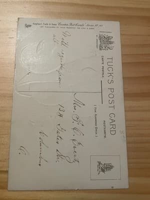 Raphael Tuck Sons Easter Postcard Tucks Post Card Embossed Girls Bouquet Antique - Thumbnail 2